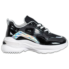 SHELOVET Sneakers in ecopelle alla moda nero