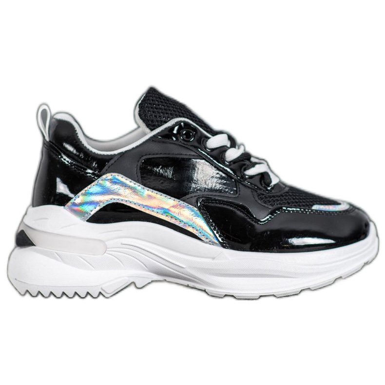 SHELOVET Sneakers in ecopelle alla moda nero