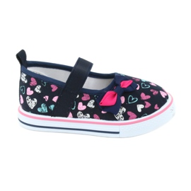Ballerine fiocco Atletico inserto in pelle bianco blu navy blu rosa