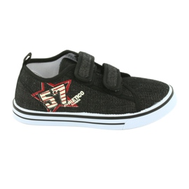 Sneakers con velcro Atletico jeans nero