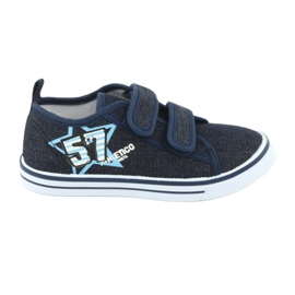 Sneakers con velcro Atletico jeans blu navy