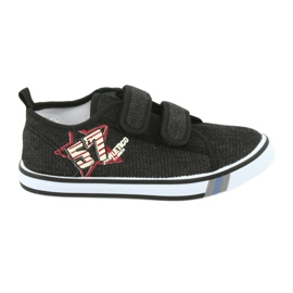 Sneakers con velcro Atletico jeans nero