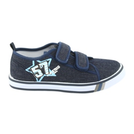 Sneakers con velcro Atletico jeans blu navy