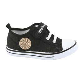 Sneakers con inserto in pelle Atletico BSM029 nero