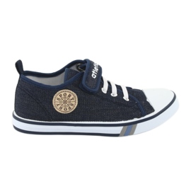 Sneakers con inserto in pelle Atletico blu navy jeans BSM029