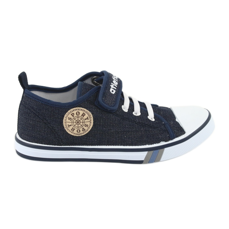 Sneakers con inserto in pelle Atletico blu navy jeans BSM029