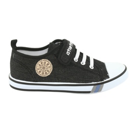 Sneakers con inserto in pelle Atletico BSM029 nero