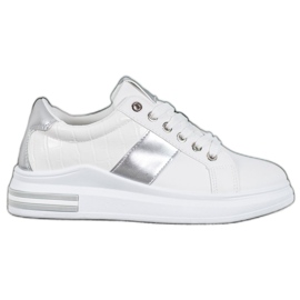 SHELOVET Scarpe sportive stringate bianca