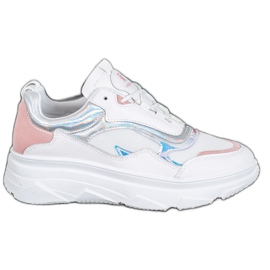 SHELOVET Scarpe da ginnastica bianche alla moda bianco multicolore