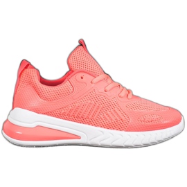 Ideal Shoes Scarpe allacciate con rete arancia