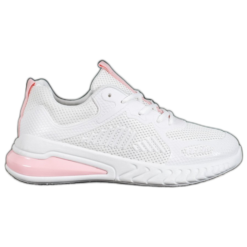 Ideal Shoes Scarpe allacciate con rete bianca
