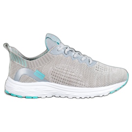 Ax Boxing Scarpe in tessuto leggero grigio