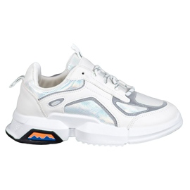SHELOVET Sneakers sportive sulla piattaforma bianca multicolore