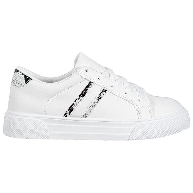 SHELOVET Scarpe sportive in ecopelle bianca