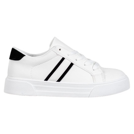 SHELOVET Scarpe sportive in ecopelle bianco
