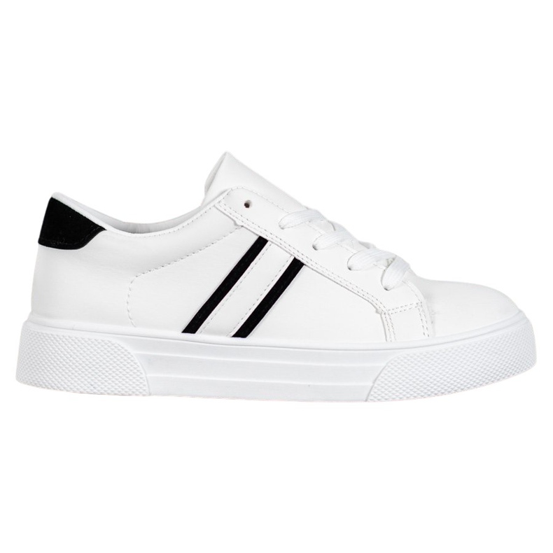 SHELOVET Scarpe sportive in ecopelle bianca