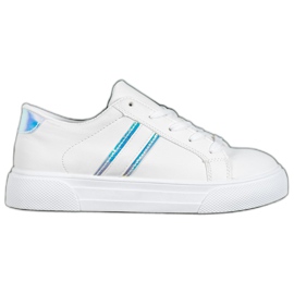 SHELOVET Scarpe sportive in ecopelle bianco