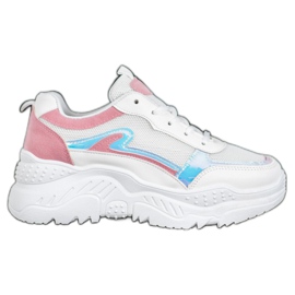 SHELOVET Sneakers Bianche Con Effetto Holo bianco multicolore