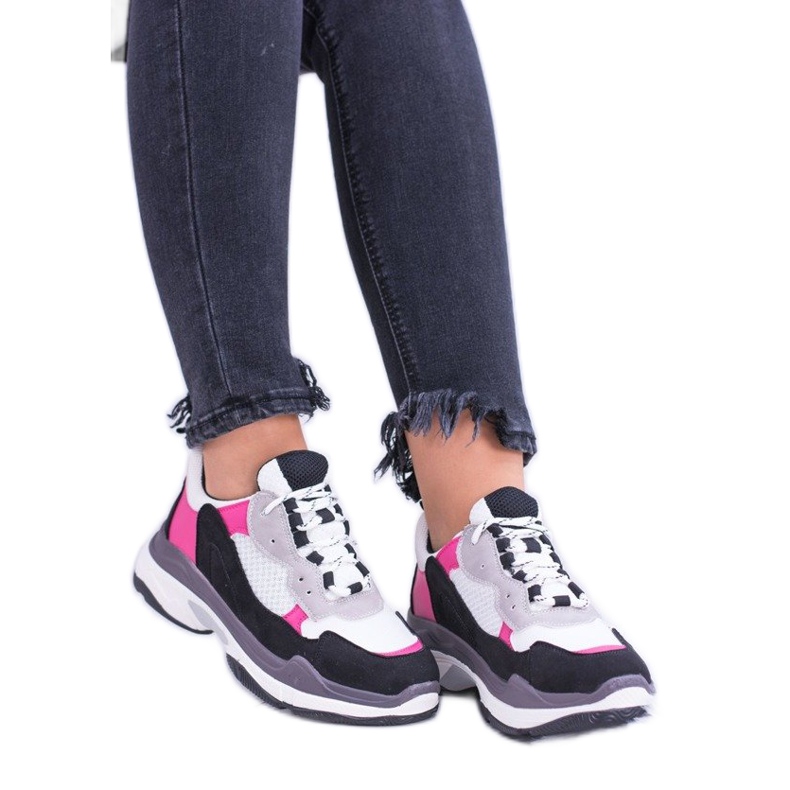Moow Scarpe sportive da donna bianche sneakers KP8877 bianca multicolore