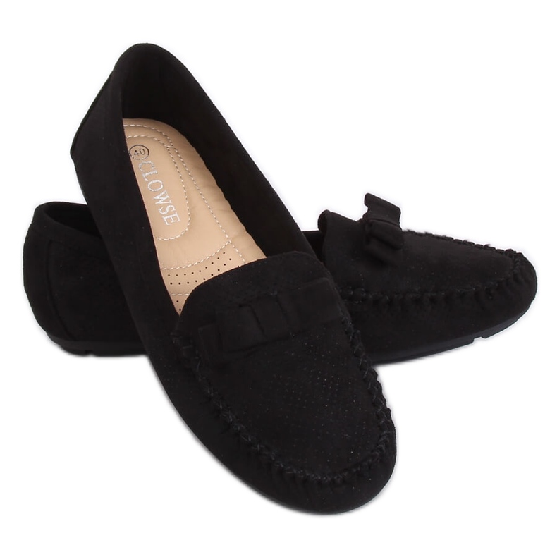 Mocassini in camoscio nero 9F150 Black