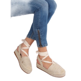Sandali espadrillas da donna beige TU139P Beige