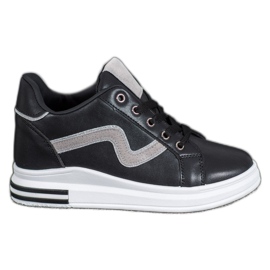 SHELOVET Scarpe sportive con zeppa nascosta nero