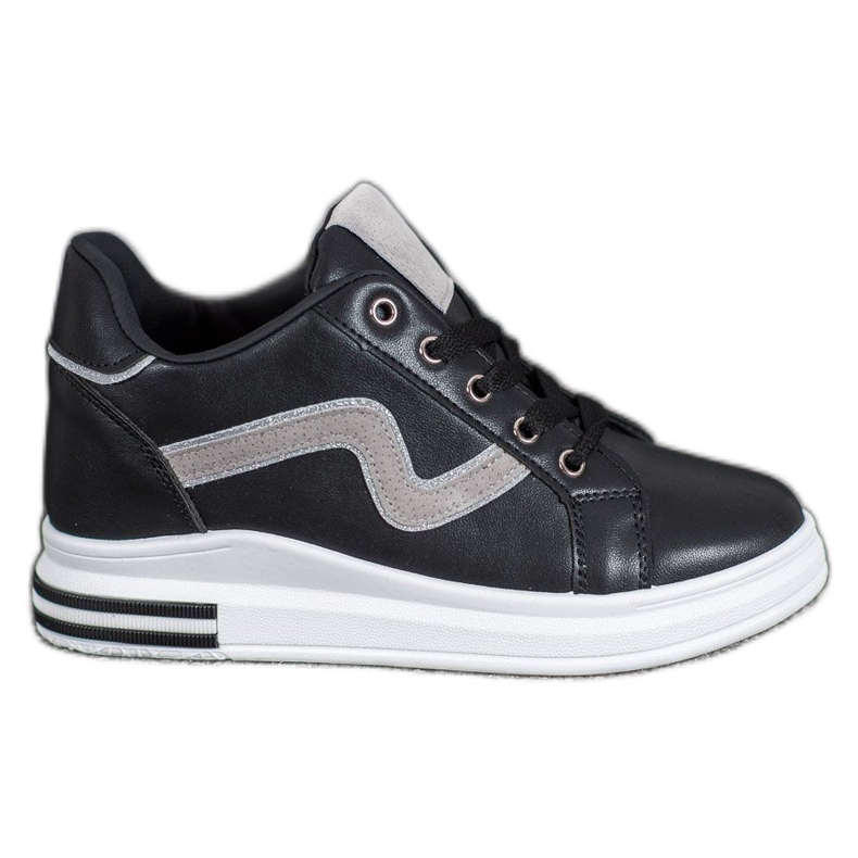 SHELOVET Scarpe sportive con zeppa nascosta nero