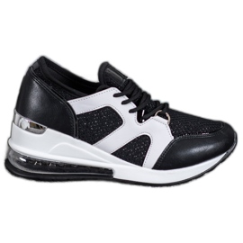 Weide Scarpe sportive nere con glitter nero