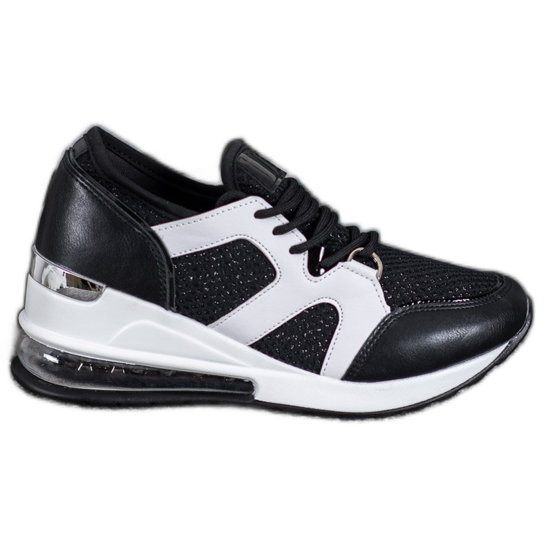 Weide Scarpe sportive nere con glitter nero
