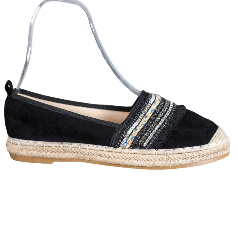 RTX WALK Espadrillas comode con ornamenti nero