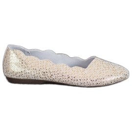 Filippo Ballerine in pelle alla moda d'oro