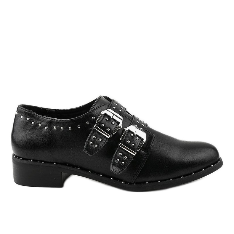 Scarpe brogue nere con borchie sul blocco NC168 nero