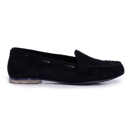 Sergio Leone Mocassini da donna in camoscio nero MK722