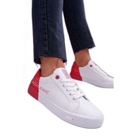 Sneakers Donna Cross Jeans Bianco EE2R4016C rosso