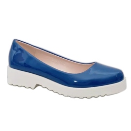 Blu, slip on scarpe con zeppa BJ6223-5