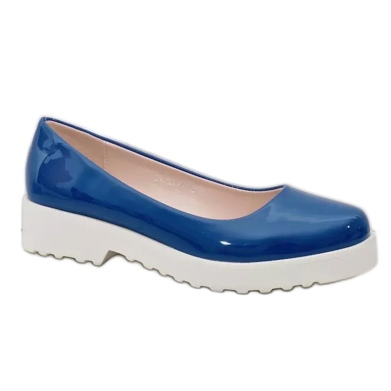 Blu, slip on scarpe con zeppa BJ6223-5