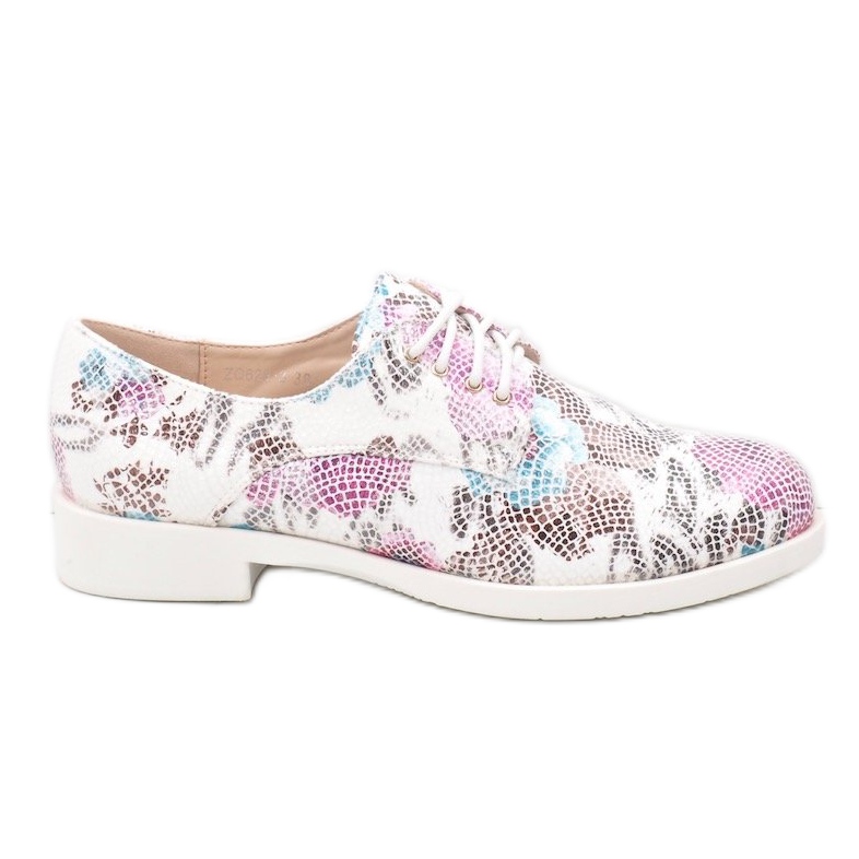 Classiche scarpe jazz floreali dorate ZG629-3 multicolore