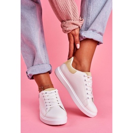 SEA Scarpe sportive bianche con tallone LA85 beige bianco marrone