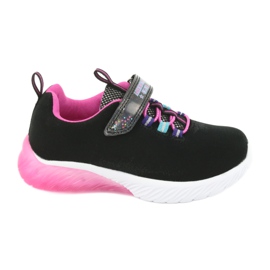 American Club ES14 scarpe sportive rosa nere nero viola