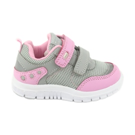 American Club ES23 due scarpe sportive con velcro rosa grigio