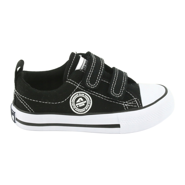 Sneakers nere con chiusura strappo American Club LH35 nero
