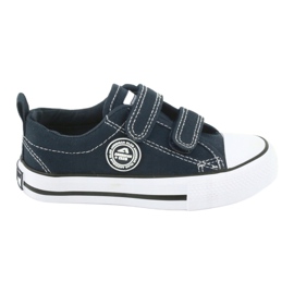 Scarpe da ginnastica in velcro Navy American Club LH35 blu