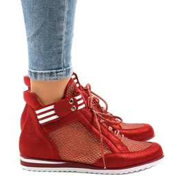 Scarpe da donna rosse alla moda TL-28 stivali rosso