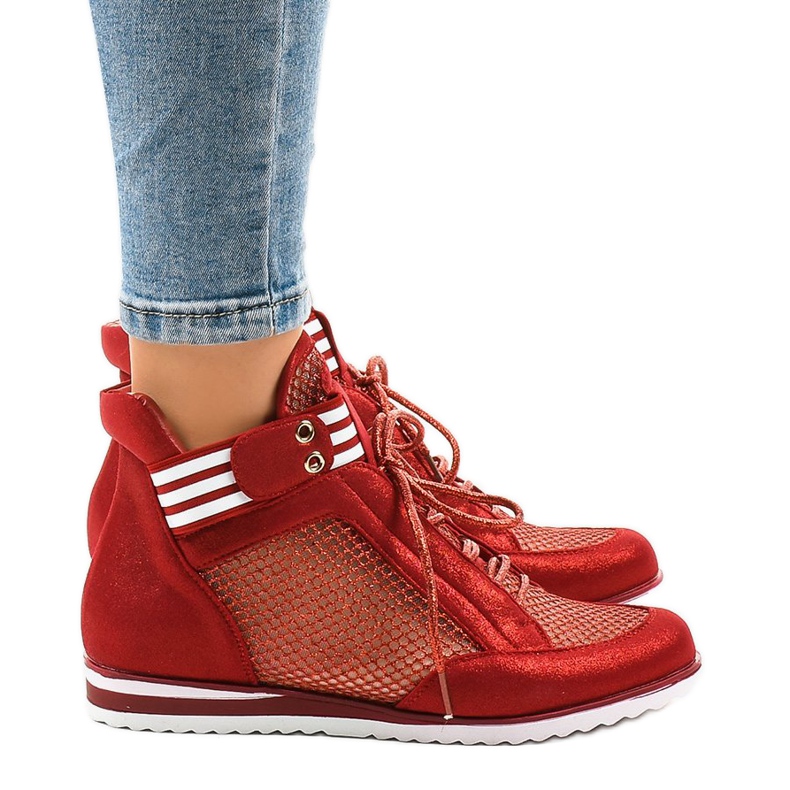 Scarpe da donna rosse alla moda TL-28 stivali rosso