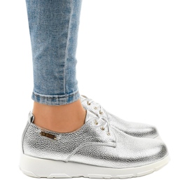 Scarpe classiche argento opaco XC672-1 grigio