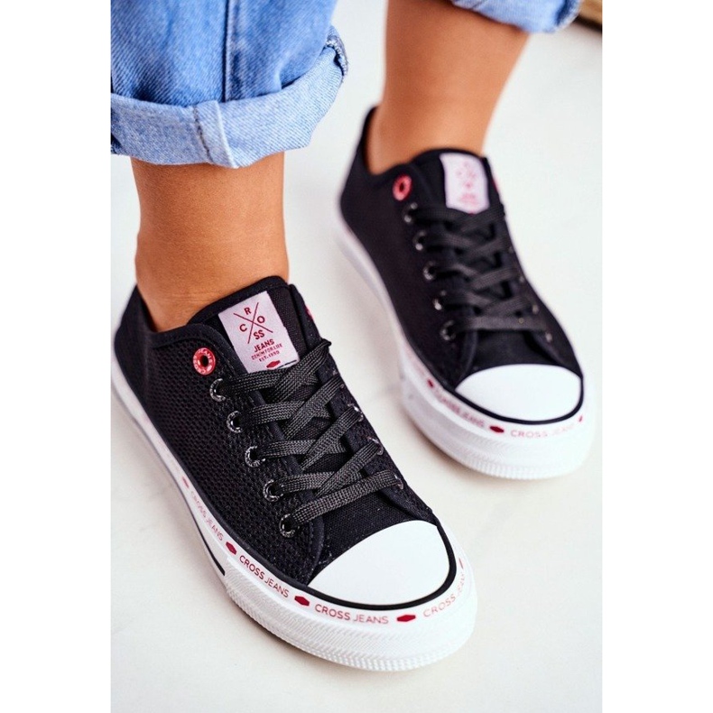 Cross Jeans Sneakers nere da donna, rete FF2R4015C nero