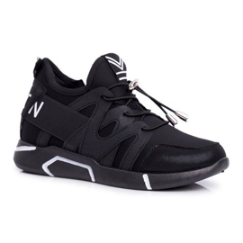 SEA Scarpe sportive da donna nere con cerniera e coulisse NB358 nero