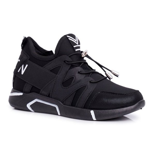 SEA Scarpe sportive da donna nere con cerniera e coulisse NB358 nero