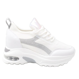 Sneakers sportive bianche con sistema AB5722 bianca grigio