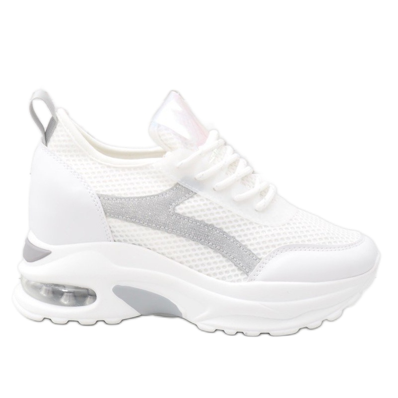 Sneakers sportive bianche con sistema AB5722 bianca grigio
